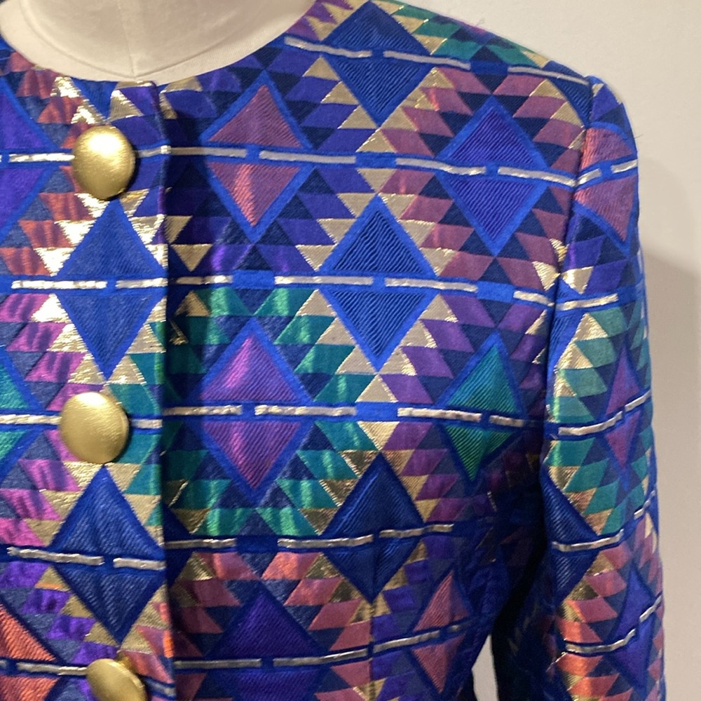 vintage Givenchy metallic 2 piece skirt set
